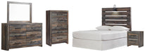 Drystan Full Panel Headboard, Dresser, Mirror, Chest and Nightstand