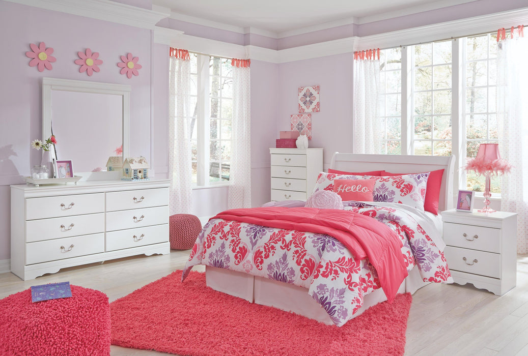 Anarasia Full Sleigh Headboard, Dresser and Mirror - alternate view 4