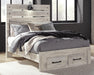 Cambeck Full Panel Bed with 2 Storage Drawers with Mirrored Dresser - alternate view 2