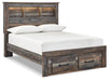 Drystan Full Bookcase Bed with 2 Storage Drawers with Mirrored Dresser - alternate view 4