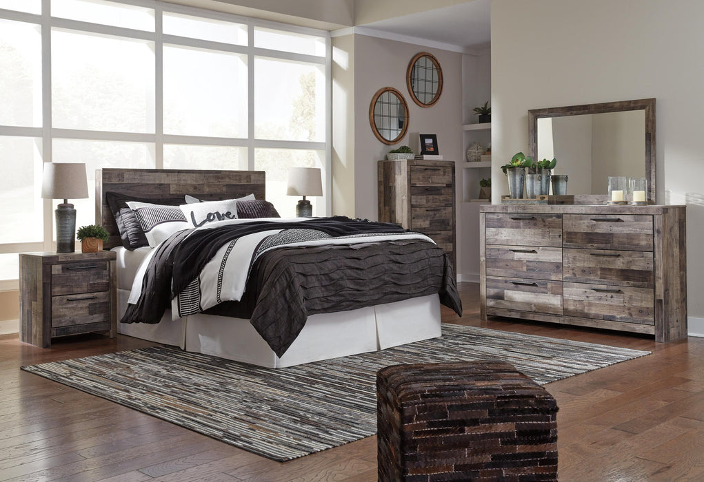 Derekson Queen/Full Panel Headboard Bed with Mirrored Dresser, Chest and Nightstand - alternate view 11
