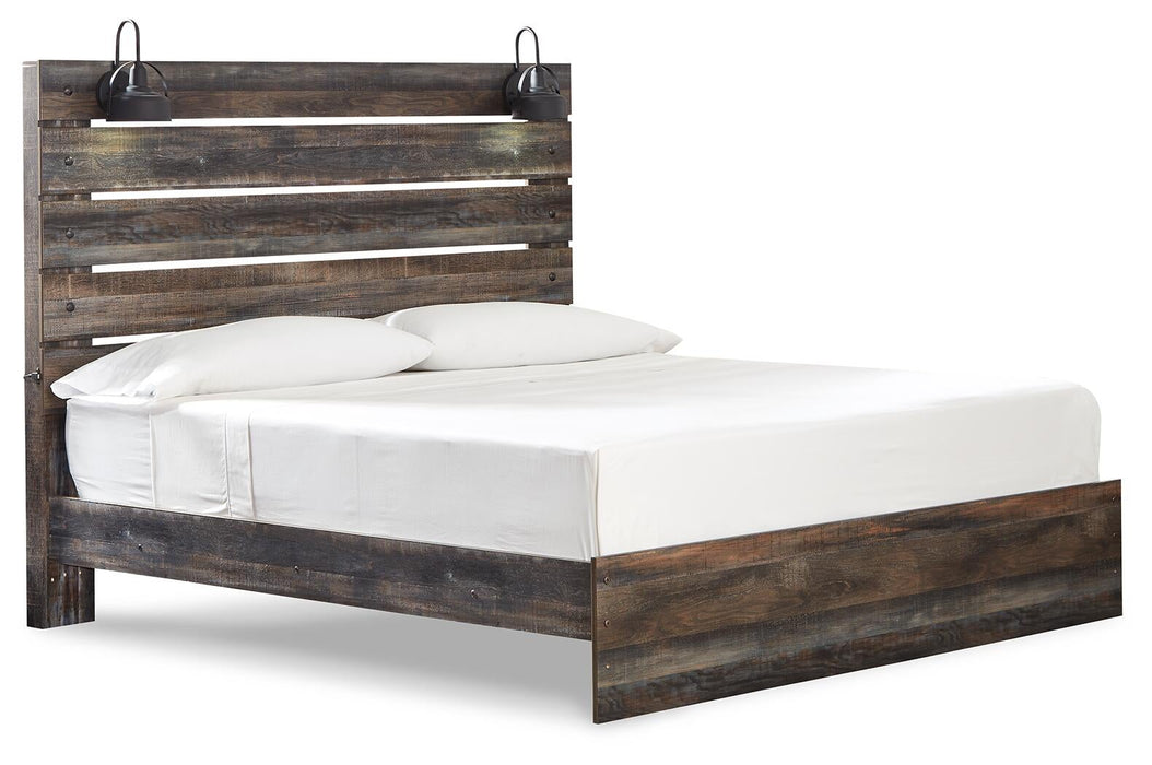 Drystan King Panel Bed with Mirrored Dresser - alternate view 4
