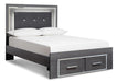 Lodanna Queen Panel Bed with 2 Storage Drawers with Mirrored Dresser - alternate view 3