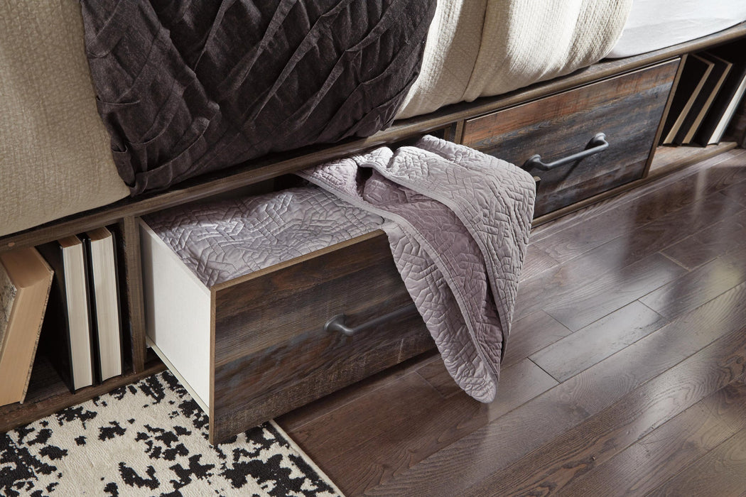Drystan King Panel Bed with 2 Storage Drawers, Dresser, Mirror, Chest and Nightstand - alternate view 11