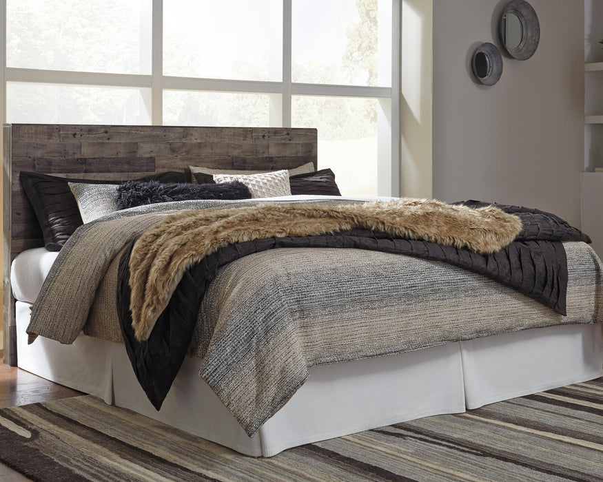 Derekson King Panel Headboard Bed with Mirrored Dresser - alternate view 4