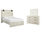 Cambeck Queen Panel Bed with Mirrored Dresser
