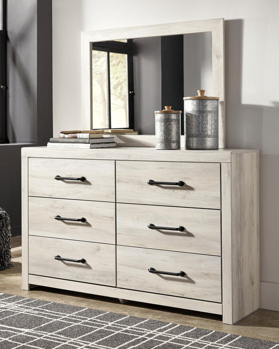 Cambeck Queen Panel Bed with Mirrored Dresser - alternate view 3