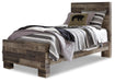 Derekson Twin Panel Bed with Mirrored Dresser - alternate view 2
