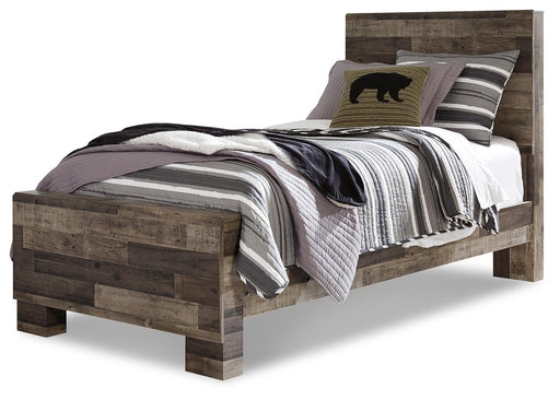 Derekson Twin Panel Bed with Mirrored Dresser - alternate view 2