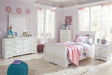 Anarasia Twin Sleigh Bed with Mirrored Dresser, Chest and Nightstand - alternate view 2