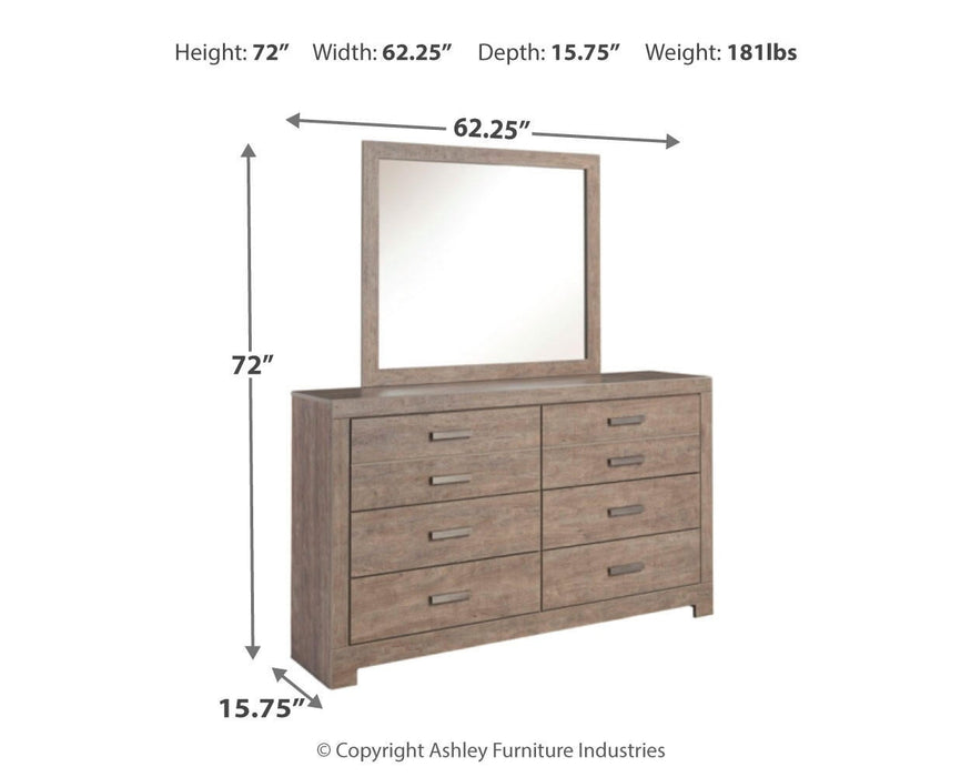 Culverbach Full Panel Bed with Mirrored Dresser - alternate view 6