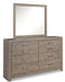 Culverbach Full Panel Bed with Mirrored Dresser - alternate view 3