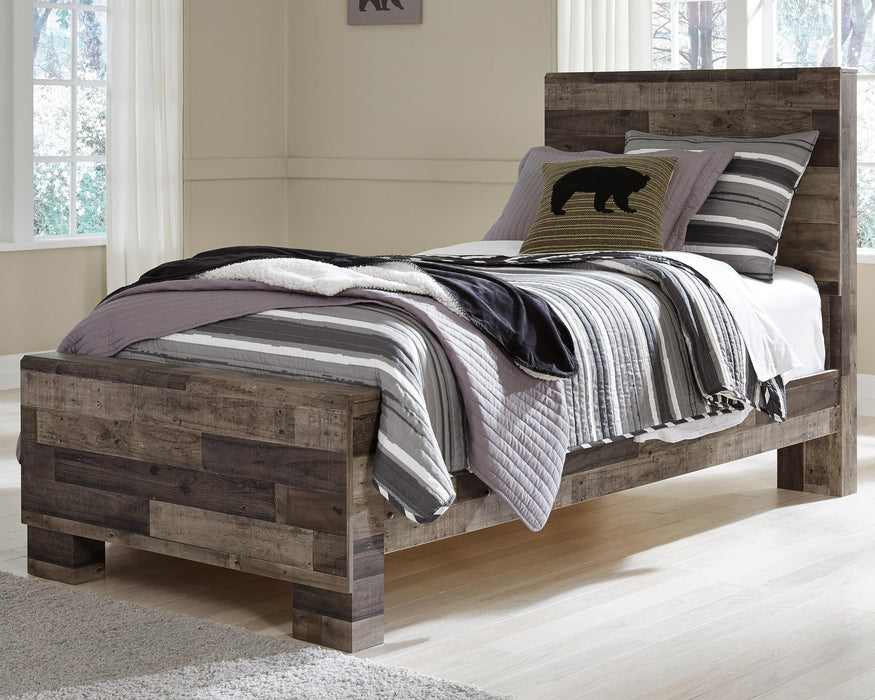 Derekson Twin Panel Bed with Mirrored Dresser, Chest and Nightstand - alternate view 7