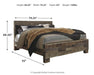 Derekson King Panel Bed with Mirrored Dresser - alternate view 6
