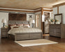 Juararo California King Panel Bed with Mirrored Dresser - alternate view 2