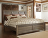 Juararo California King Panel Bed with Mirrored Dresser - alternate view 4