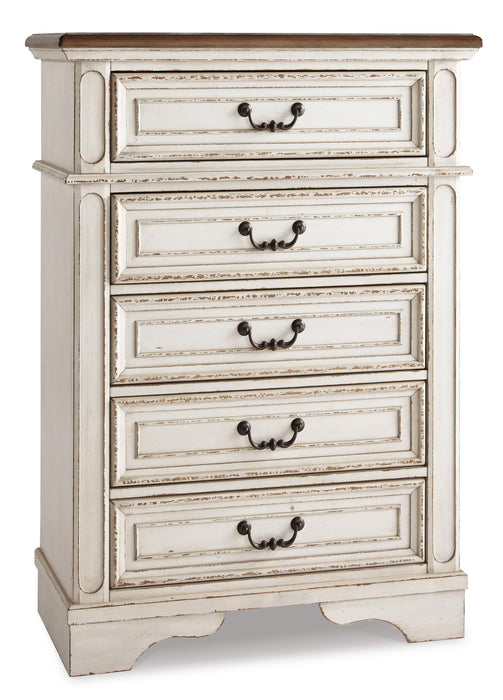 Realyn Full Panel Bed with Mirrored Dresser, Chest and Nightstand - alternate view 4