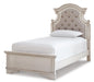 Realyn Twin Panel Bed with Mirrored Dresser, Chest and Nightstand - alternate view 2
