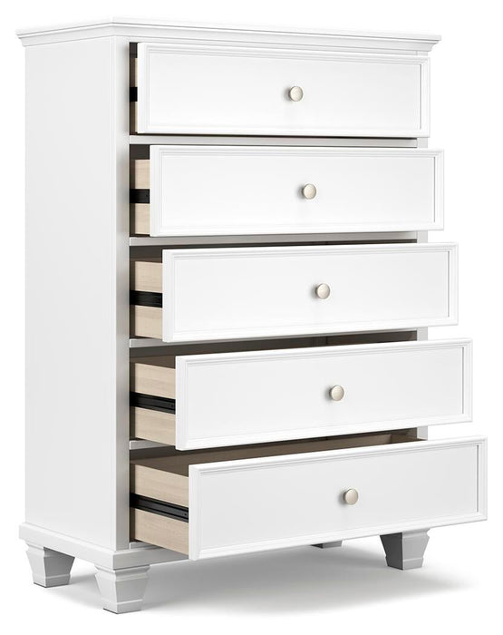 Fortman Twin Panel Bed with Mirrored Dresser, Chest and Nightstand - alternate view 12