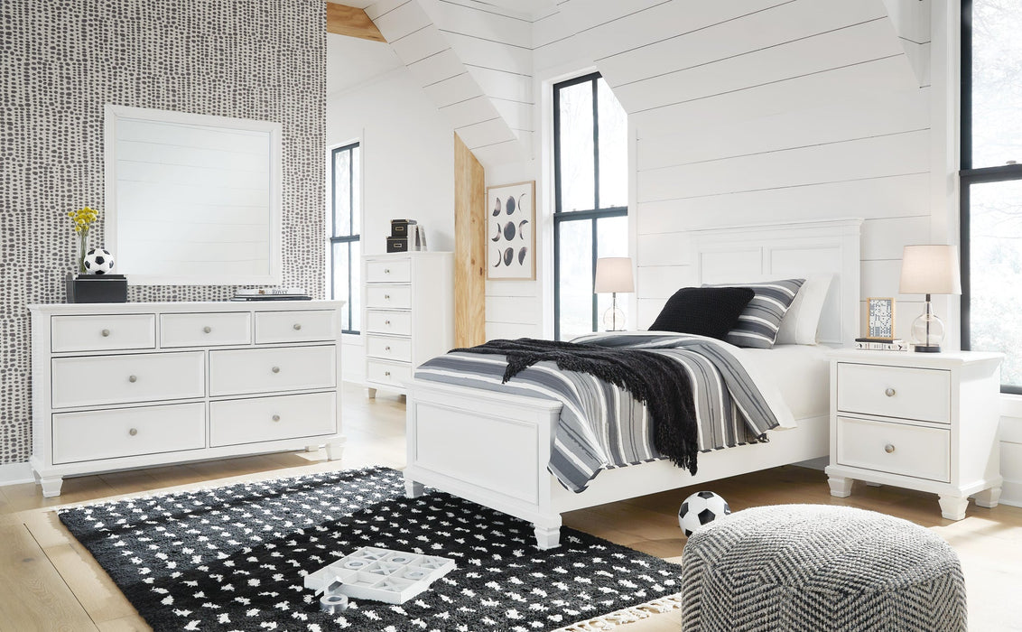 Fortman Twin Panel Bed with Mirrored Dresser and Nightstand - alternate view 15