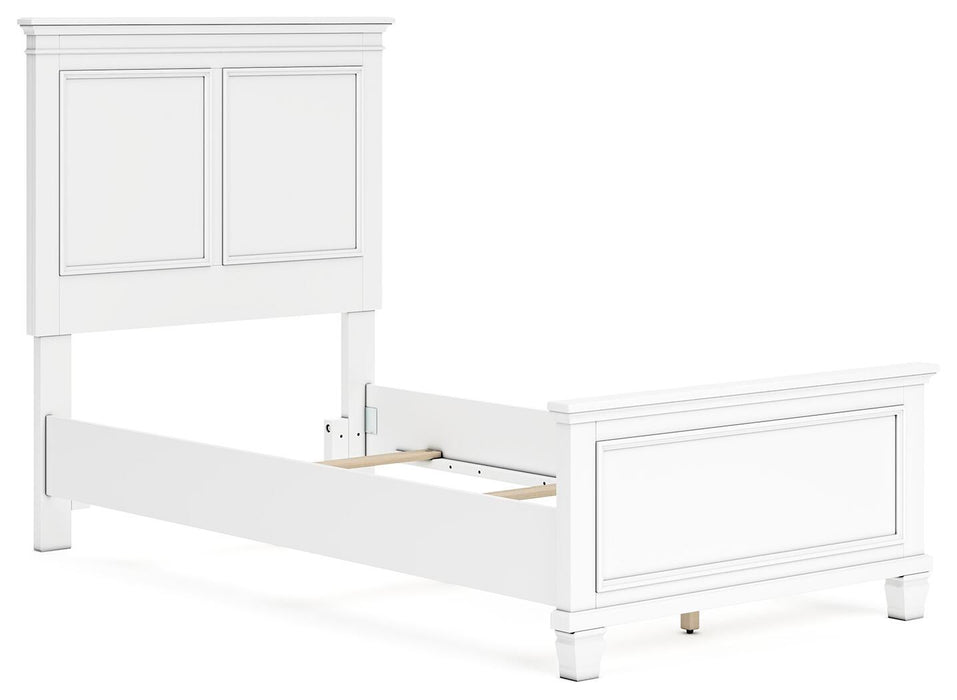 Fortman Twin Panel Bed with Mirrored Dresser - alternate view 9