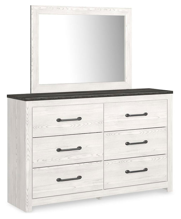 Gerridan Queen Panel Bed with Mirrored Dresser - alternate view 2