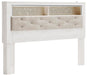Altyra King Bookcase Headboard Bed with Mirrored Dresser - alternate view 3