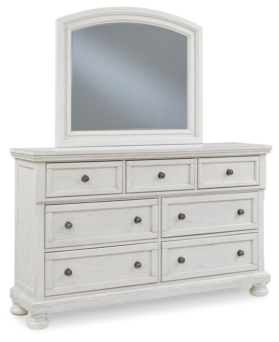 Robbinsdale California King Sleigh Bed with Storage with Mirrored Dresser, Chest and Nightstand - alternate view 3