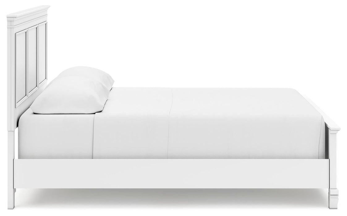 Fortman California King Panel Bed with Mirrored Dresser - alternate view 12