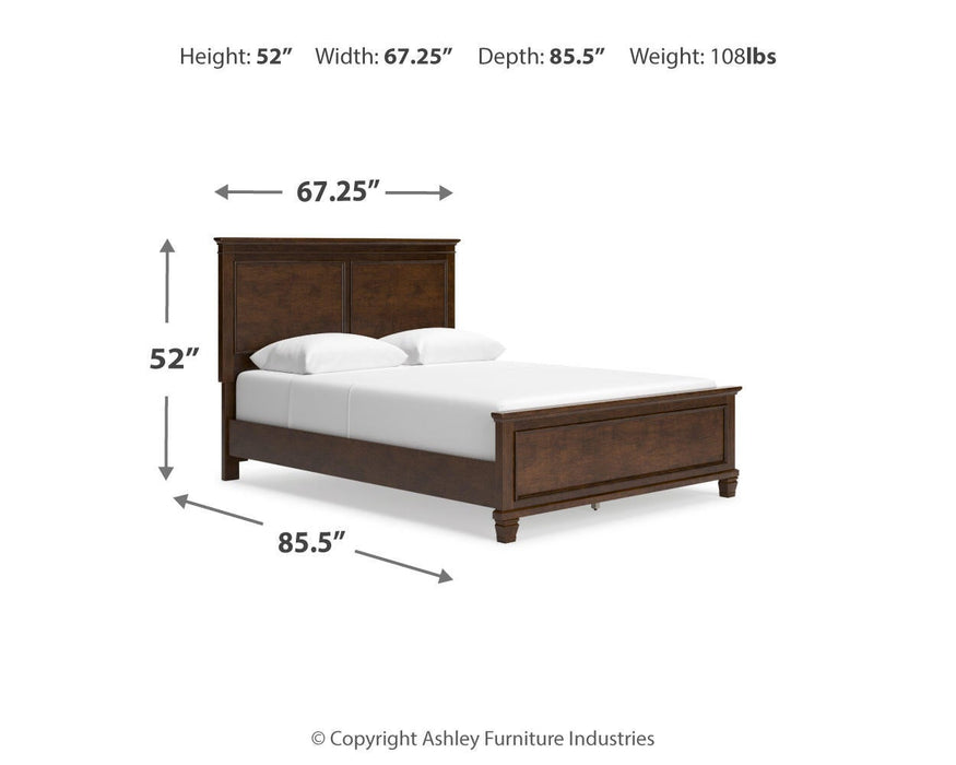 Danabrin Queen Panel Bed with Mirrored Dresser - alternate view 4