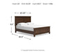 Danabrin Queen Panel Bed with Mirrored Dresser - alternate view 4