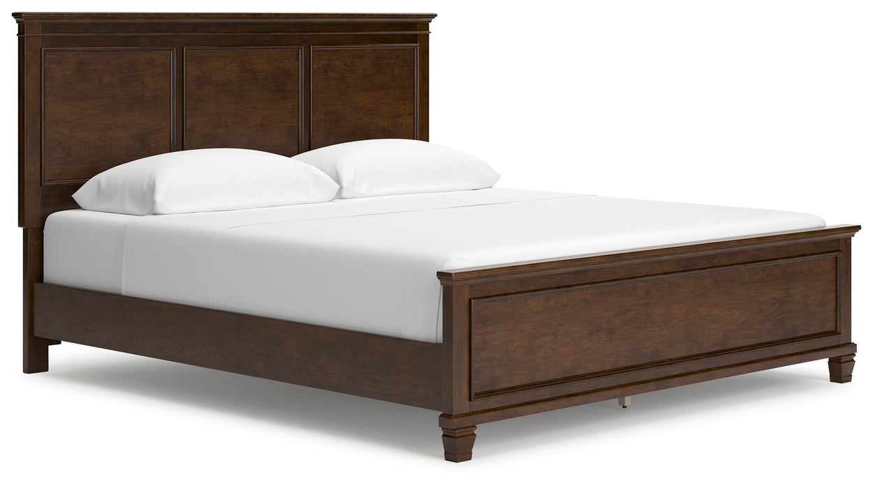 Danabrin California King Panel Bed with Mirrored Dresser and Nightstand - alternate view 7
