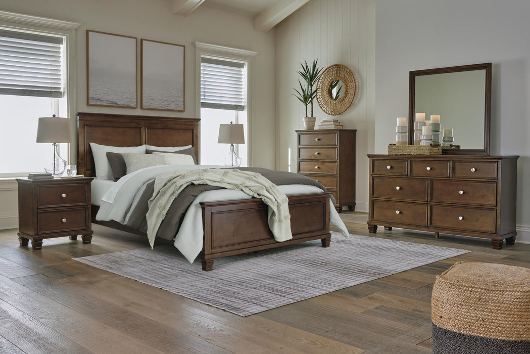 Danabrin Queen Panel Bed with Mirrored Dresser, Chest and Nightstand - alternate view 20