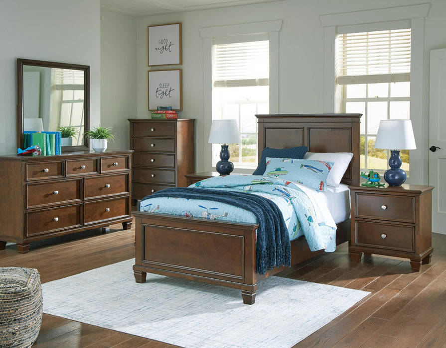 Danabrin Twin Panel Bed with Mirrored Dresser and Nightstand - alternate view 15