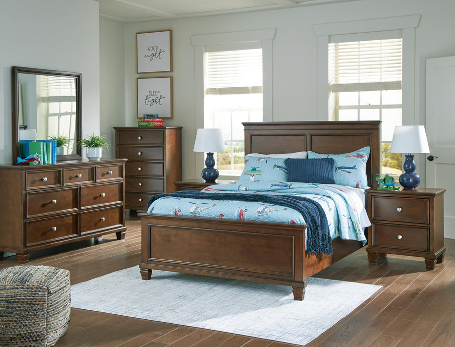 Danabrin Full Panel Bed with Mirrored Dresser, Chest and Nightstand - alternate view 20