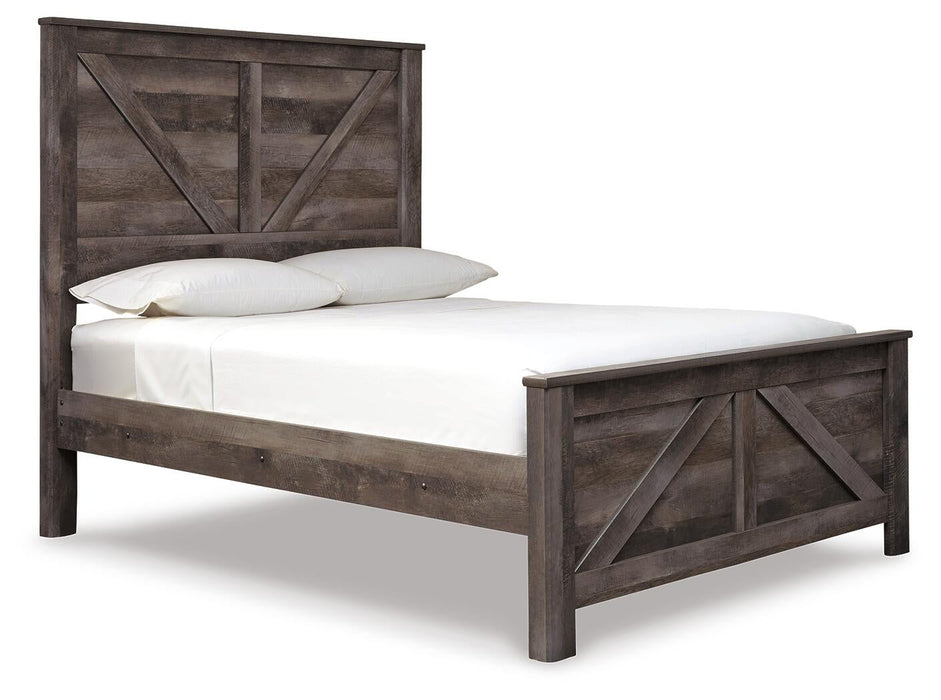Wynnlow Queen Crossbuck Panel Bed with Mirrored Dresser, Chest and Nightstand - alternate view 6