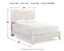 Paxberry Queen Panel Bed with Mirrored Dresser - alternate view 9