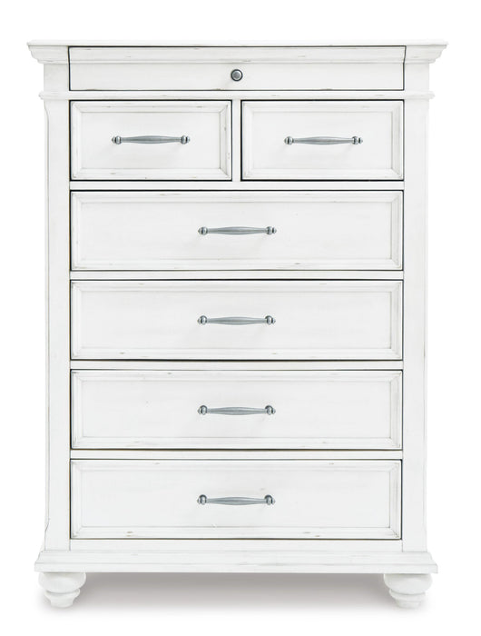Kanwyn Queen Panel Bed with Mirrored Dresser, Chest and Nightstand - alternate view 4