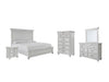 Kanwyn Queen Panel Bed with Mirrored Dresser, Chest and Nightstand
