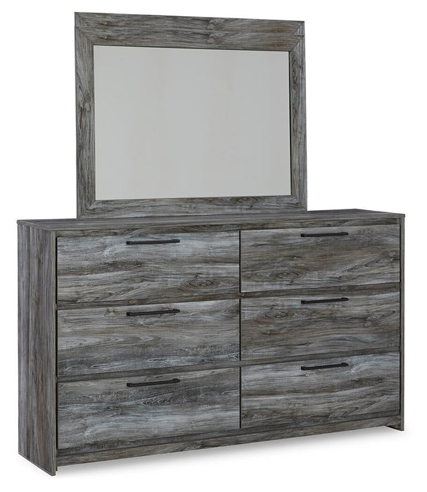 Baystorm Full Panel Headboard with Mirrored Dresser and Nightstand - alternate view 4