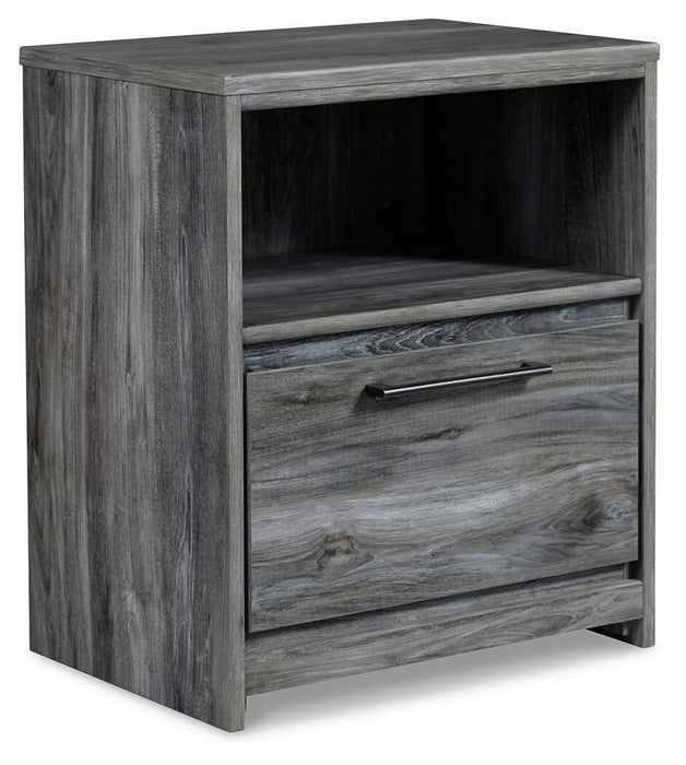 Baystorm Full Panel Headboard with Mirrored Dresser and Nightstand - alternate view 5