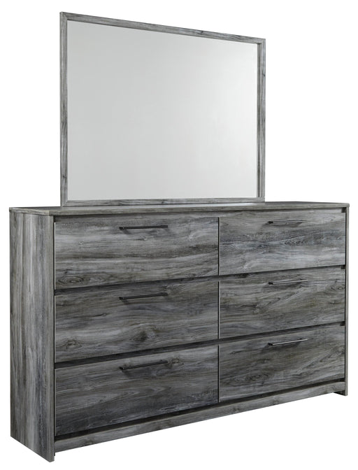Baystorm Twin Panel Headboard with Mirrored Dresser and Nightstand - alternate view 2