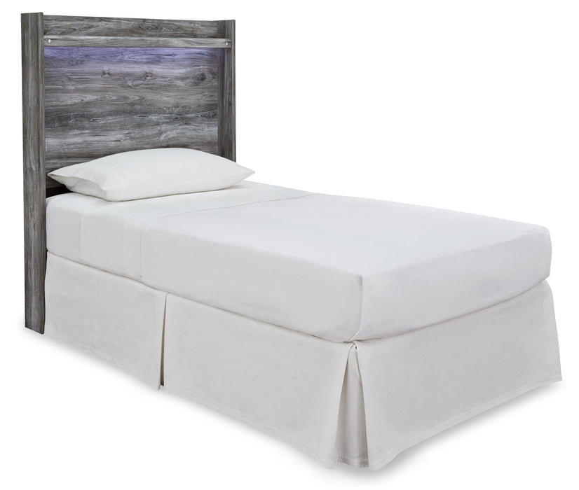 Baystorm Twin Panel Headboard with Mirrored Dresser and Nightstand - alternate view 3