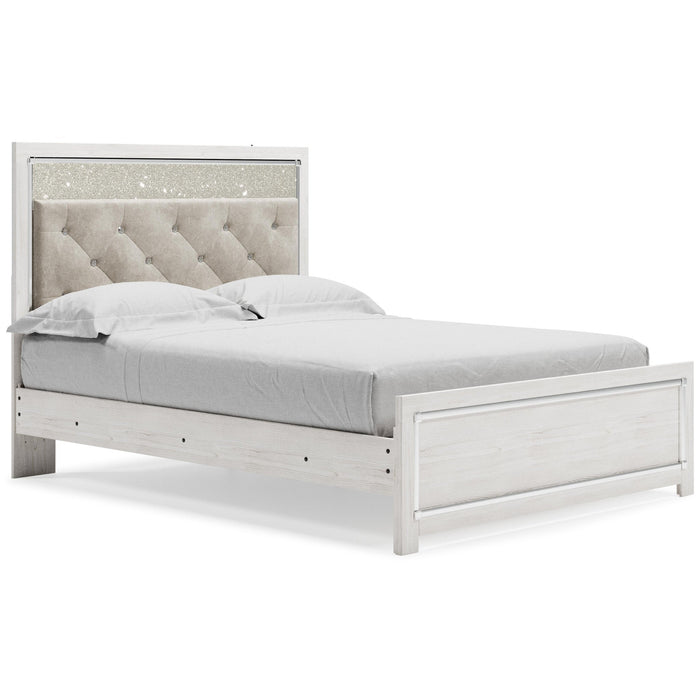 Altyra Queen Panel Bed with Mirrored Dresser, Chest and Nightstand - alternate view 3