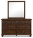 Danabrin Queen Panel Bed with Mirrored Dresser and Nightstand - alternate view 2
