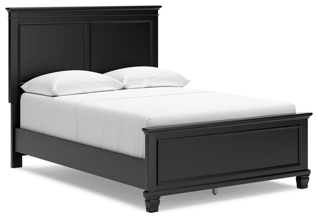 Lanolee Full Panel Bed with Mirrored Dresser and Nightstand - alternate view 7