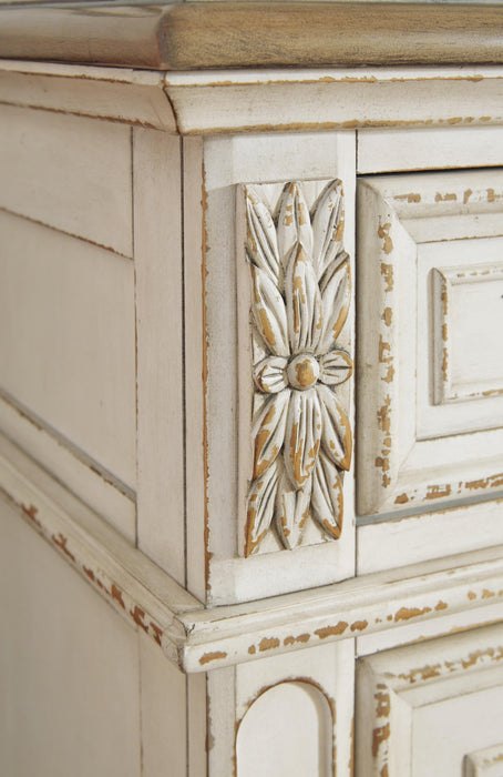 Realyn Queen Sleigh Bed with Mirrored Dresser, Chest and Nightstand - alternate view 8