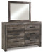 Wynnlow King Panel Bed with Mirrored Dresser, Chest and Nightstand - alternate view 3