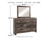 Wynnlow Queen Crossbuck Panel Bed with Mirrored Dresser - alternate view 5