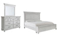 Kanwyn King Panel Bed with Storage with Mirrored Dresser